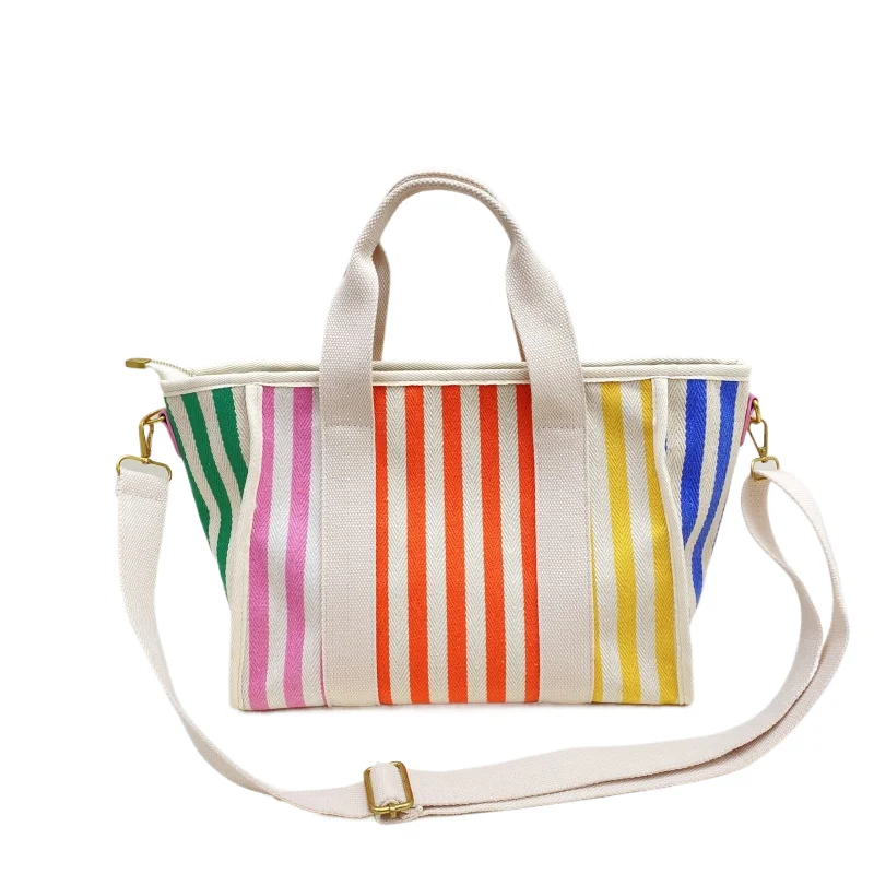

2025 Summer Women's Luxury Design Tote Bag Canvas Shopping Bag Large Capacity Beach Bag Casual Versatile Handheld Shoulder Bag