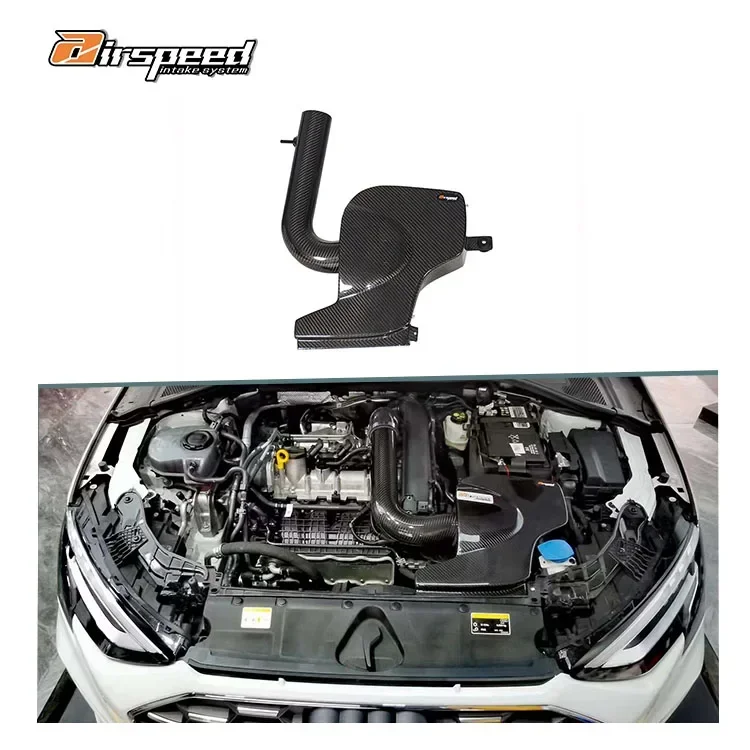 Factory Wholesale Dry Carbon Fiber 3K Twill Car Airspeed Cold Air Intake System Kits For AUDI A3 1.4T EA211