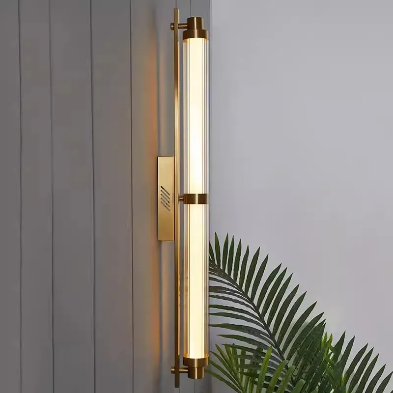 

Modern Minimalist Long Glass Wall Light for Living Room Bedroom Study Coffee Table Room Decoration Accessories Luster Luminaires