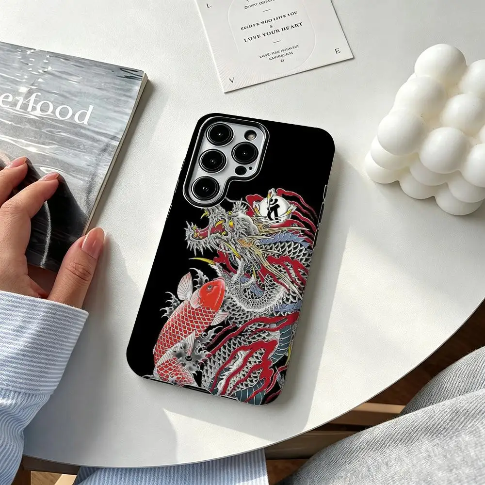 Cool Yakuza Kiwami 3 & Dark Ties Phone Case For Samsung Galaxy S25 S24 S23 S22 S21 Plus Ultra 2-in-1 Glossy shell