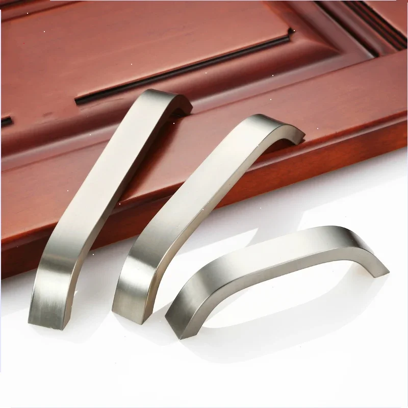 Aluminum Alloy Handle 96mm 128mm 160mm 192mm Kitchen Cabinet Knobs Handles Black Furniture Handle for Cabinet Drawer Pulls