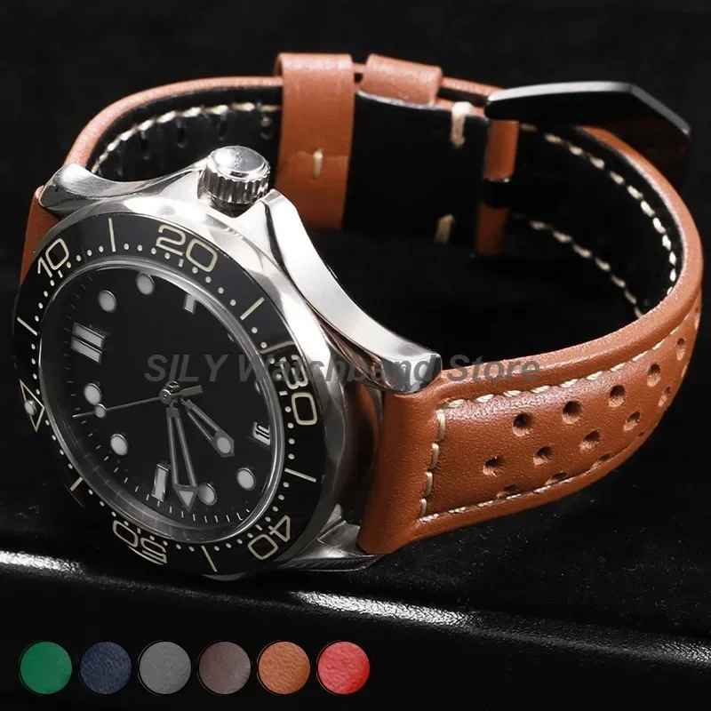 Atmungsaktives Lederarmband für Huawei GT2 3 Uhrenarmband 18 mm 20 mm 22 mm 24 mm 18 mm 20 mm 22 mm 24 mm 26 mm weiches Rindsleder Vintage-Armband