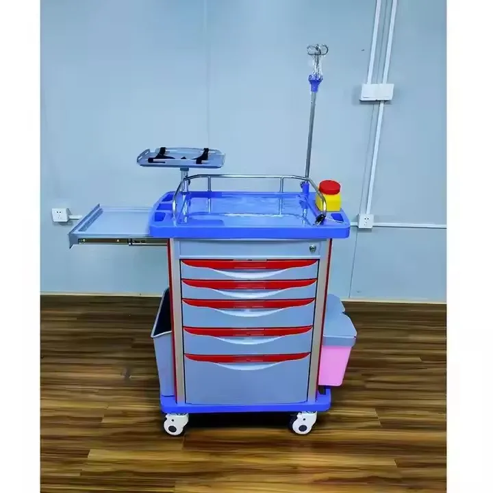 Modern Designed Clinical Trolley Hospital Equipment Pharmacy Resuscitation Cart Nursing & Emergency Clinic Trolley