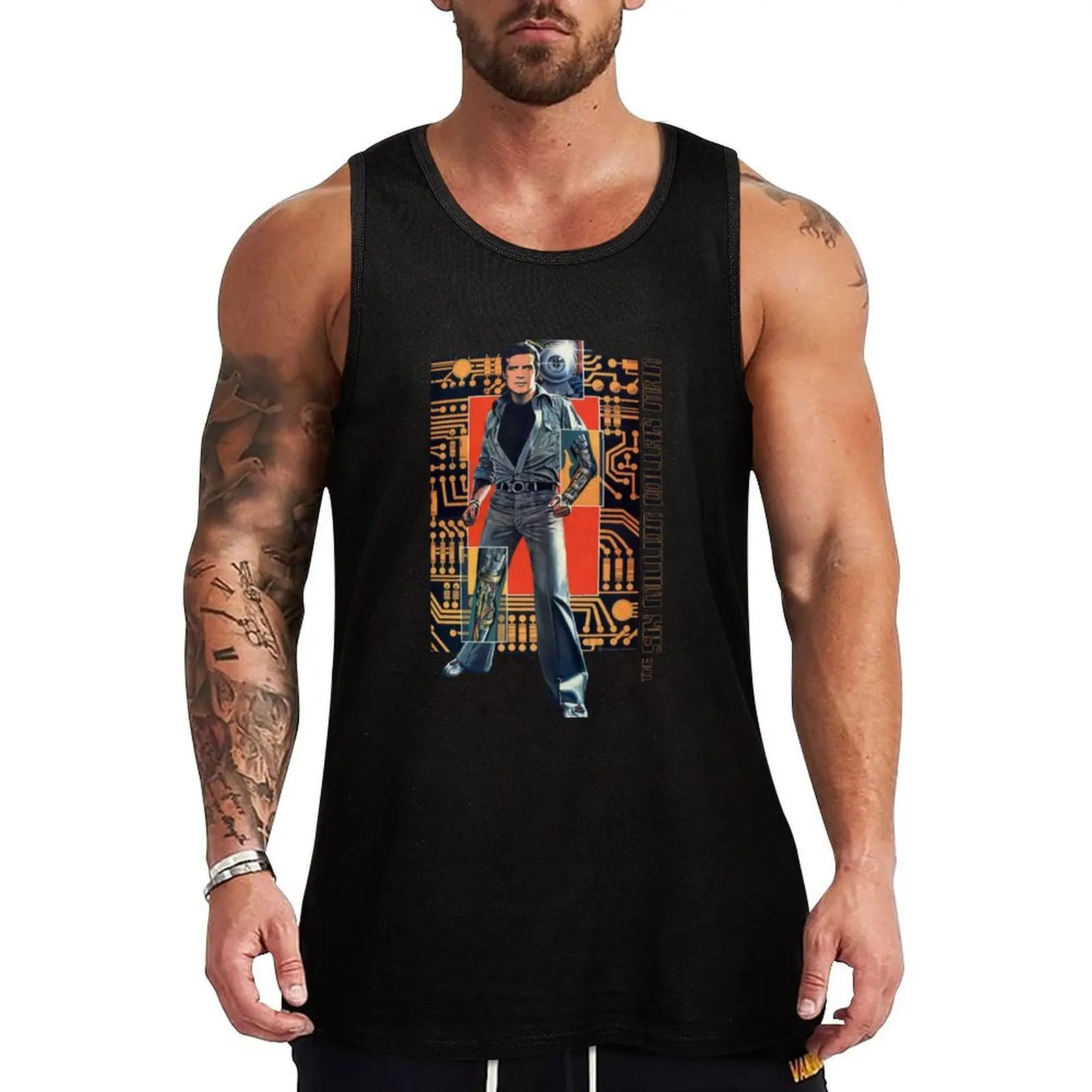 

The Six Million Dollar Man Tank Top Vests Male clothes gym top Men's t shirt