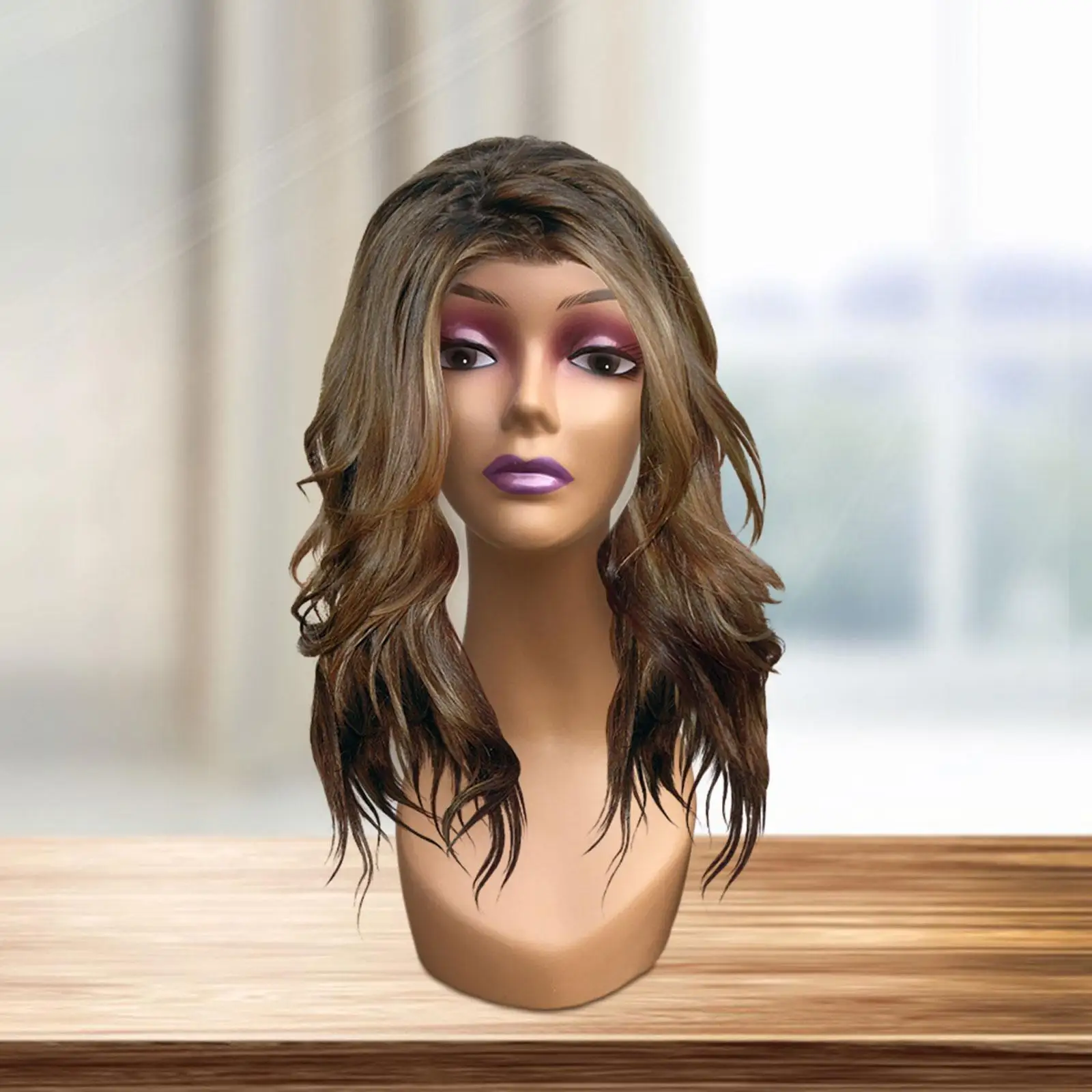 PP Mannequin Head Display Stand Female Wig Model Manikin for Hairdresser Salon Jewelry Hat Holder