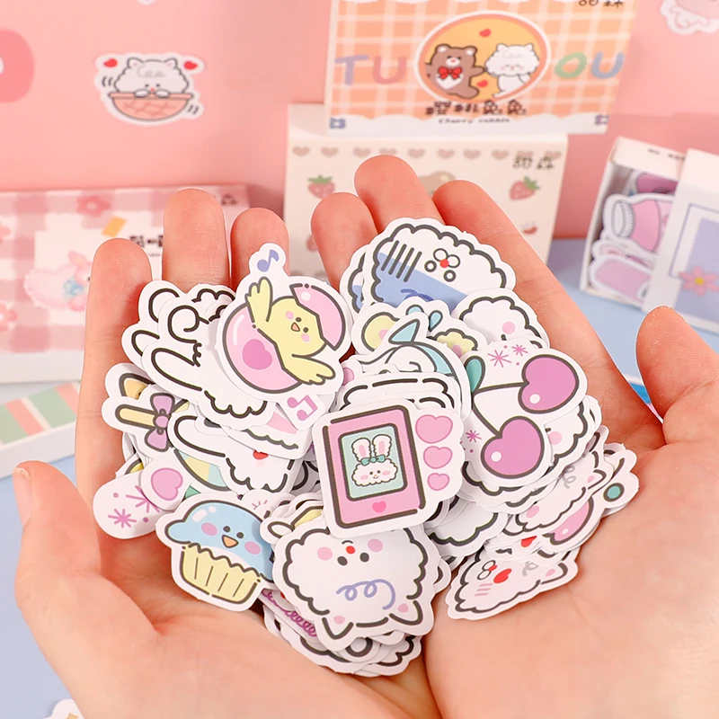 100pcs/lot Kawaii Stationery Stickers Cartoon cute animal Diary Planner Decorative Mobile Sticker Scrapbooking DIY Craft Sticker