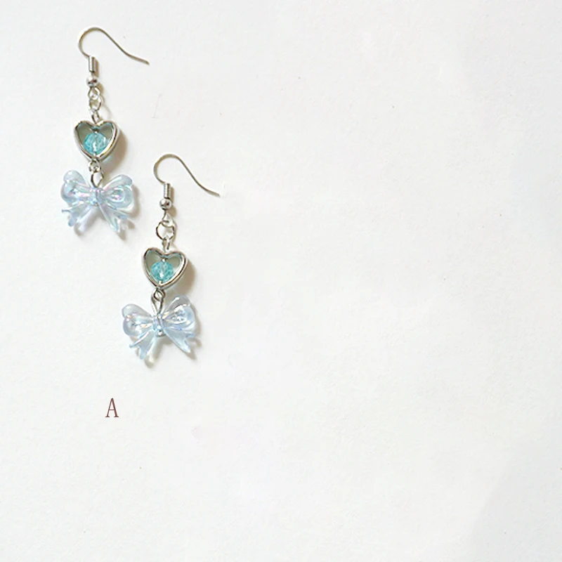 Bowknot Earrings Fairy Core Girls Gift Jewelry 1pc