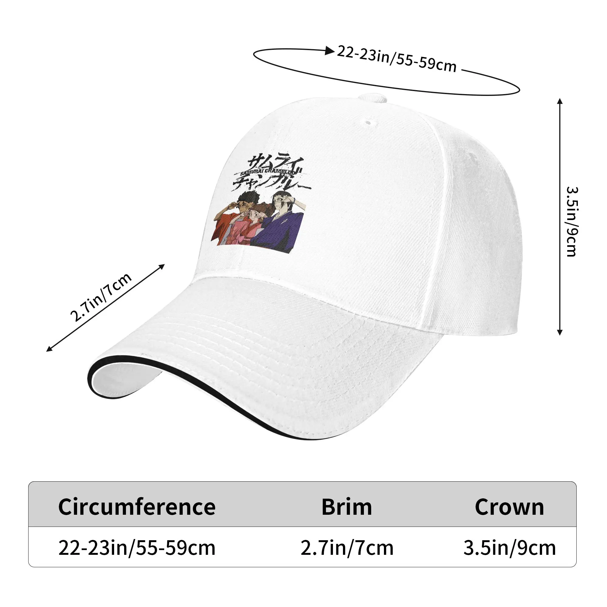 Casual Baseball Cap Samurai Champloo Anime Main Characters Trucker Hat For Female Male Dropshipping Street Style Baseball Caps