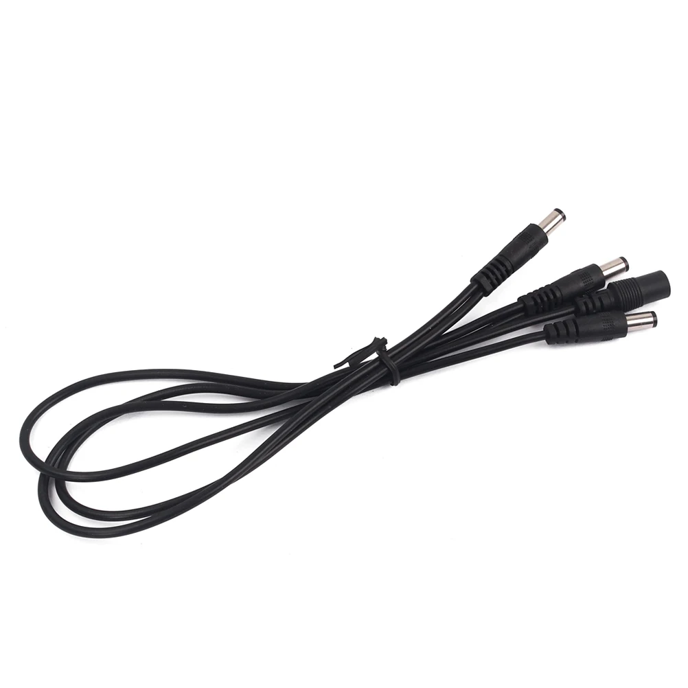 

3 Ways Effect Pedal Cable Chain for Guitar Power Supply High Conductivity Wear Resistance Long Life Straight Plug