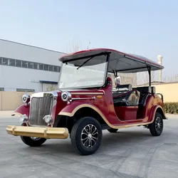 11 Seats Fully Enclosed Golf Cart Shuttle Electric Car 72V Battery Powered Tourist Sightseeing Antique Classic Old Vintage Car