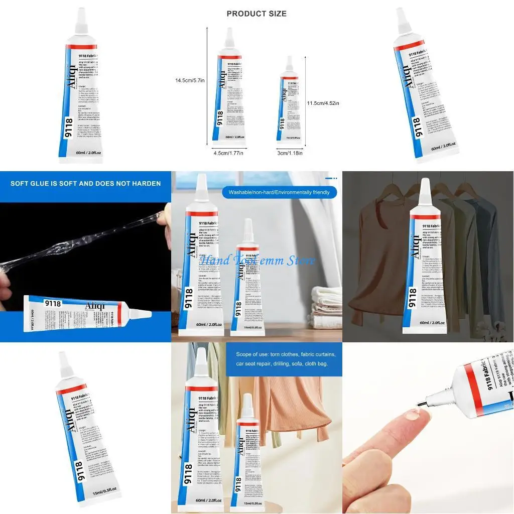 

H37F Clear No Residues Fabric Adhesive Great for Night Sewing and Emergency Clothing