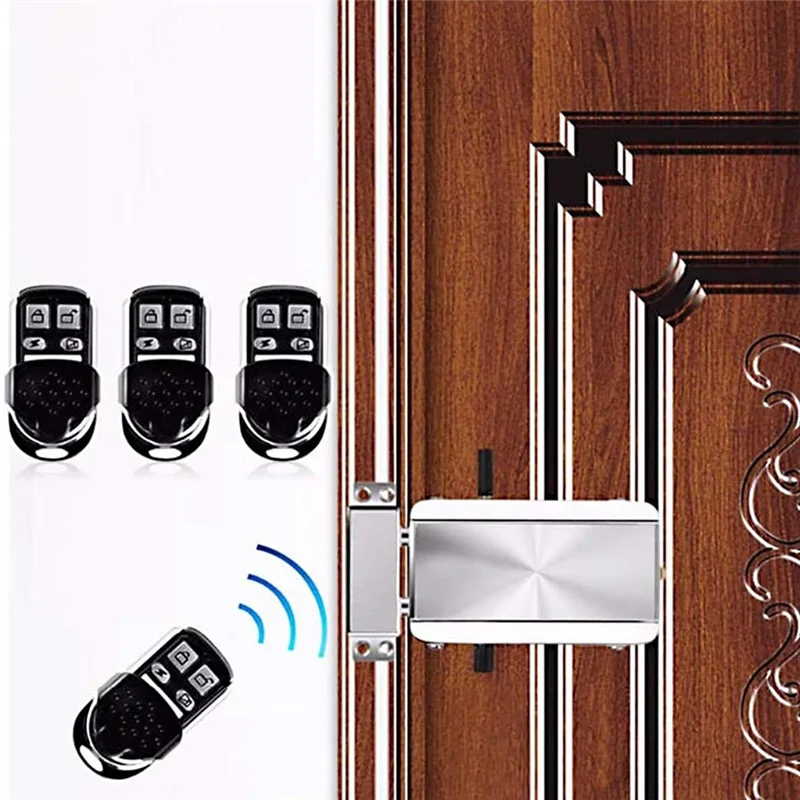 

M20K Electronic Door Lock, Smart Wireless Anti-Theft Home Security Door Lock Access Control System With 4 Remote Controls