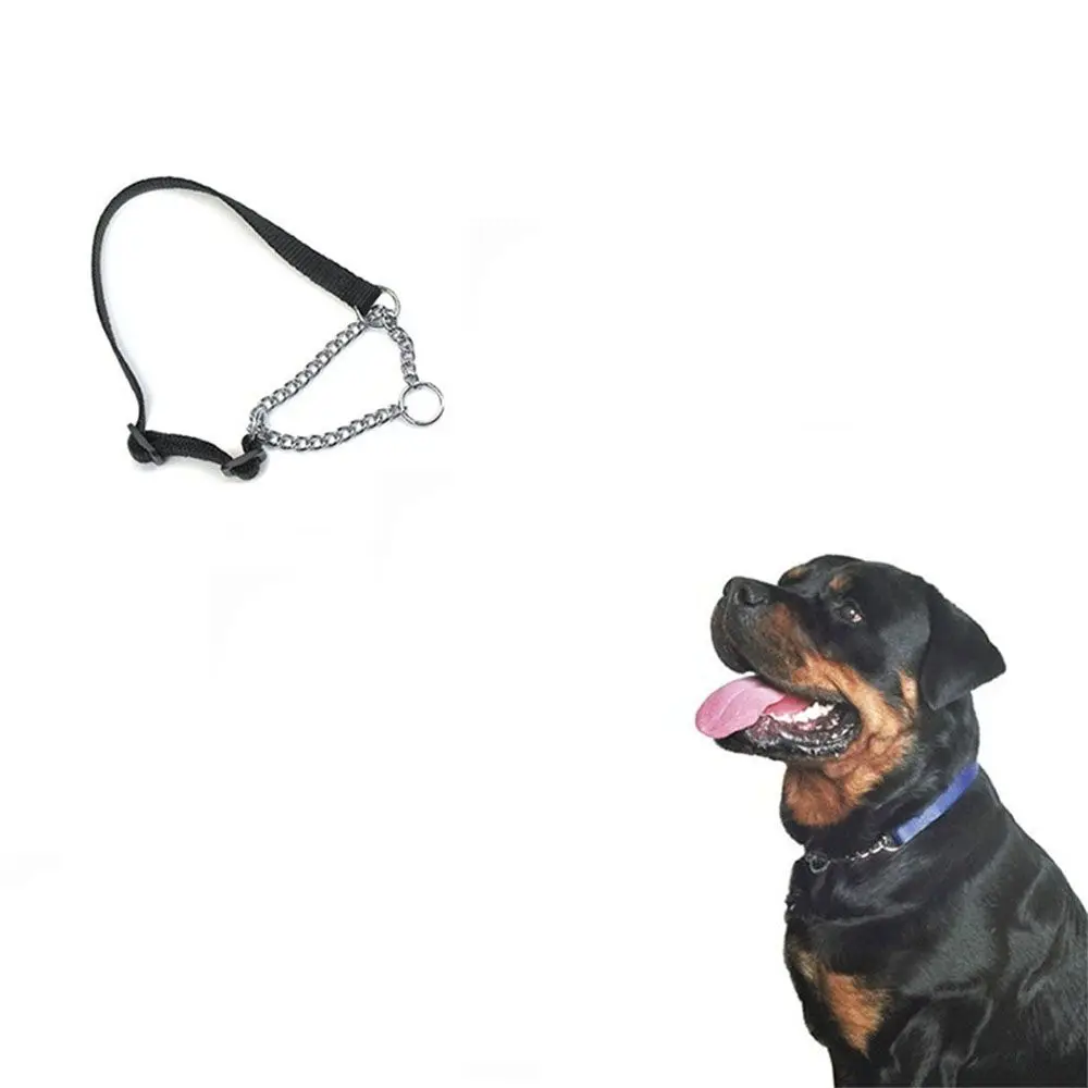 Pet Collar Half Check Choke Nylon Necklace Porable Outdoor Cat Dog Training Chain Animal Accessories
