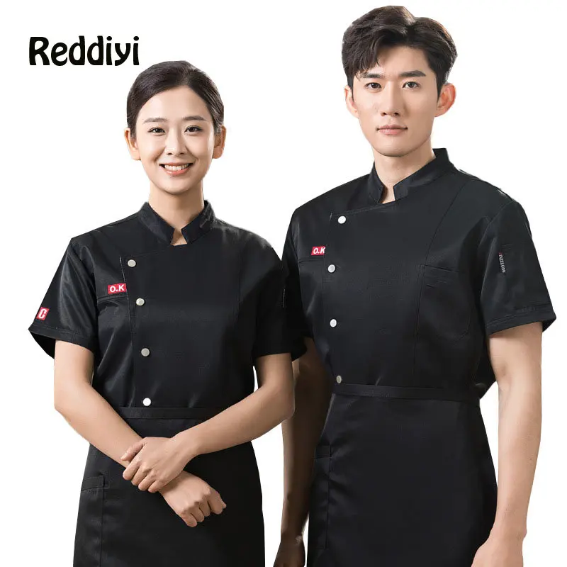 Summer Both Sexes Chef Jacket Restaurant Kitchen Cook Shirt Catering Hotel Cooking Uniform Coffee Shop Bakery Working Clothes