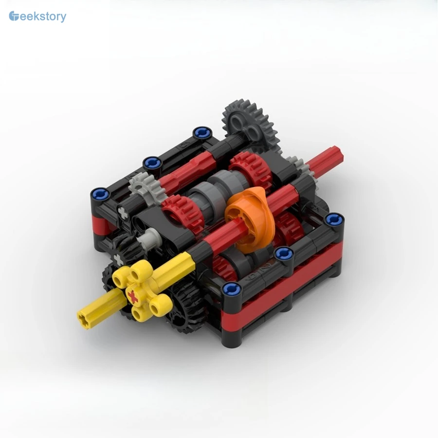 MOC 4-geschwindigkeit Sequentielle Übertragung Technologie Bausteine Set Zyklische Variable Getriebe Montage Getriebe Spielzeug Ziegel DIY Geschenke