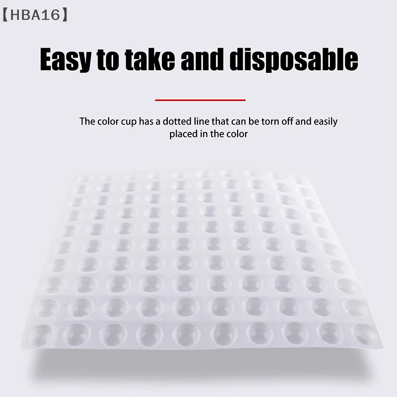 100 Pcs/Sheet Profession Tear-off Tattoo Ink Disposable Palette Useful Portable Nail Glue Holder Pigment Cup Adhesive Tray Tools