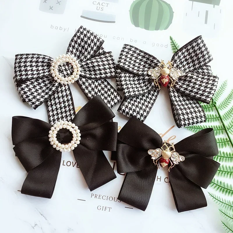 i-Remiel Fashion New School Style Girl Ribbon Brooch Bow Tie Fabric Bee Student Uniform Clothing Stewardess Bank Tie Accessories