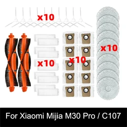 For Xiaomi Mijia M30 Pro C107 Replacement Roller main Side Brush Hepa Filter Mop Cloth Dust Bag Spare Parts Accessories