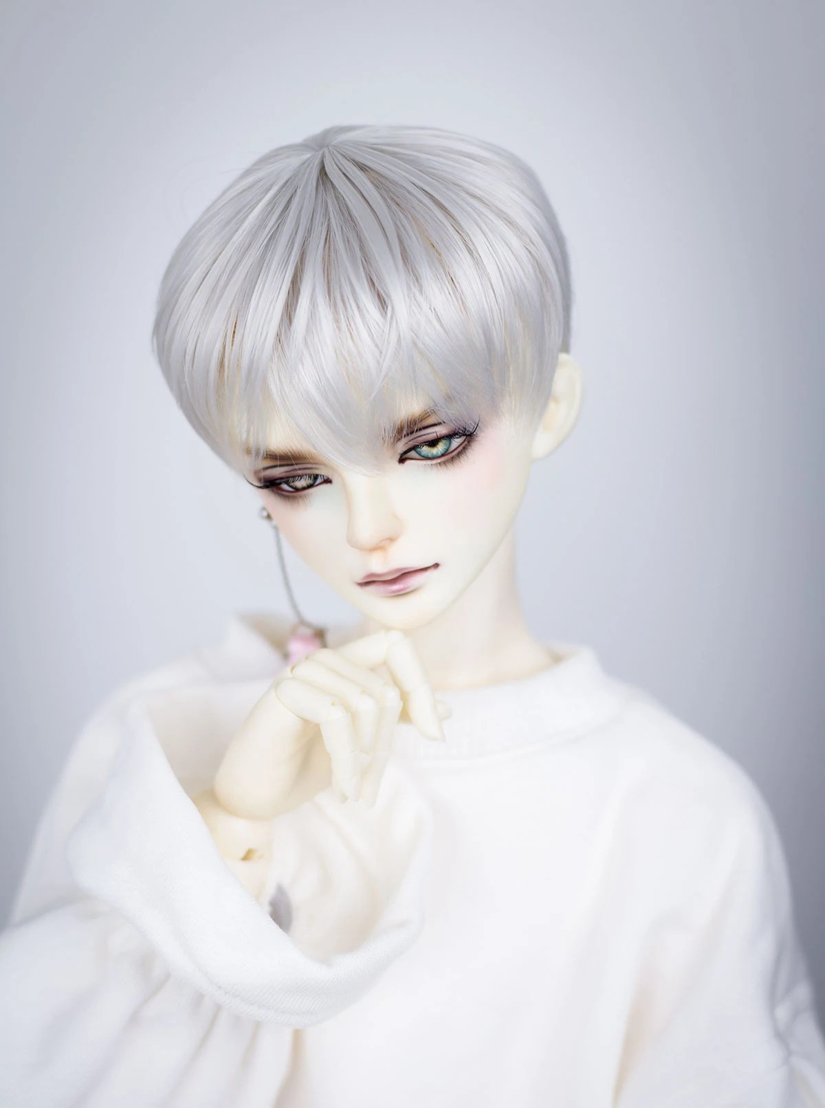 D03-P303ของเล่นแฮนด์เมด1/3 1/4ตุ๊กตา bjd/sd วิกผมตุ๊กตาสีม่วงทอง1ชิ้น