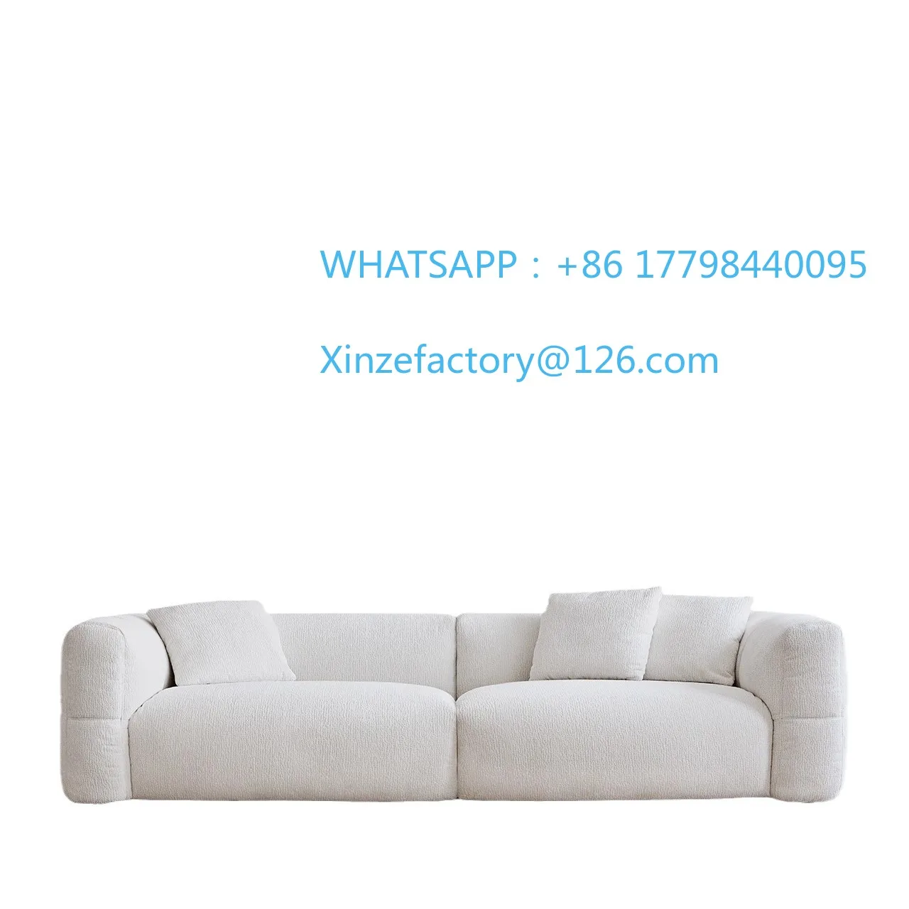 

Customizable cream style French retro sofa designer three-person small apartment