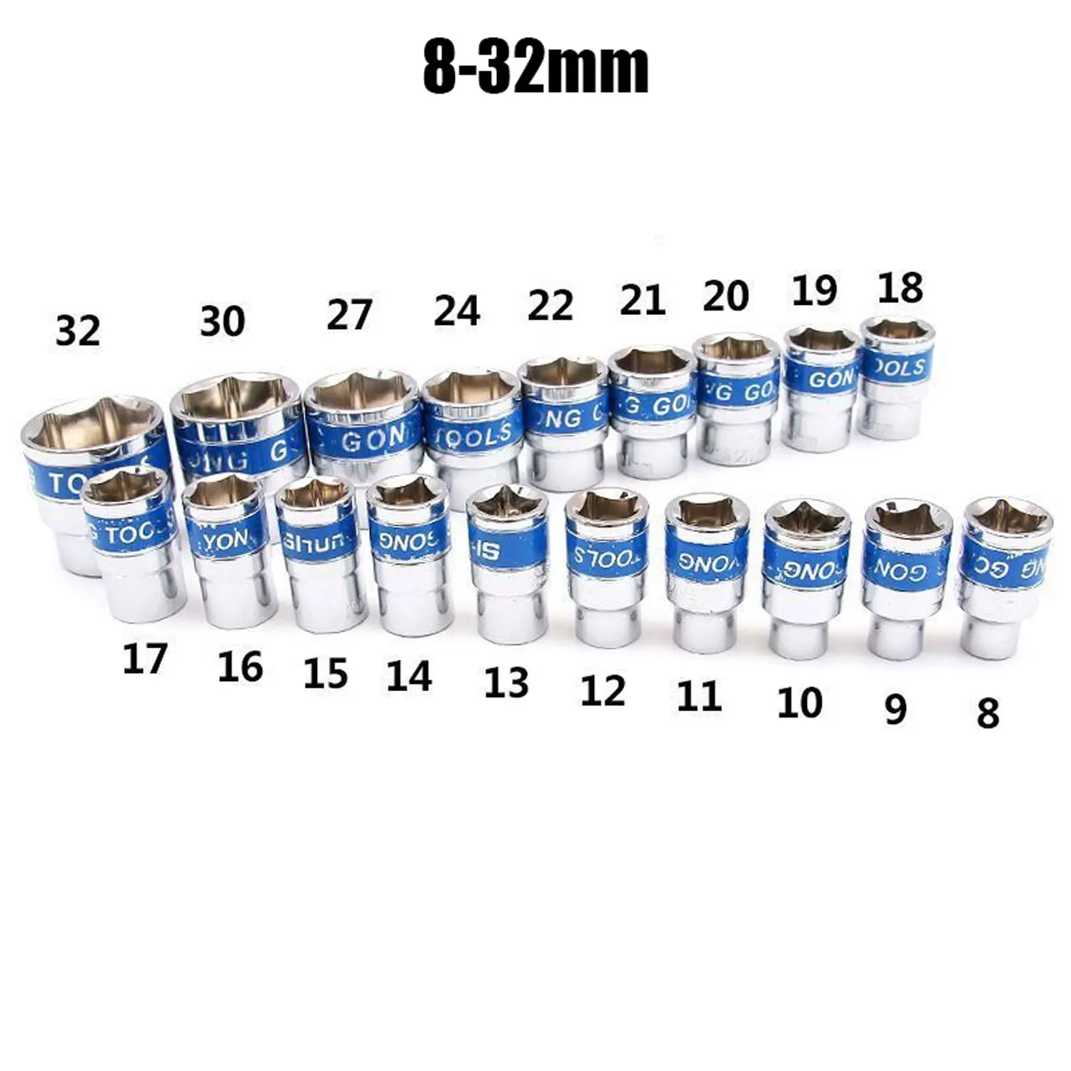 8-32mm 1/2 Inch Hex Metric Short Socket CR-V Ratchet Wrench Sockets Ratchet Spanner Tool Kit Impact Socket for Car Auto Repair view 5