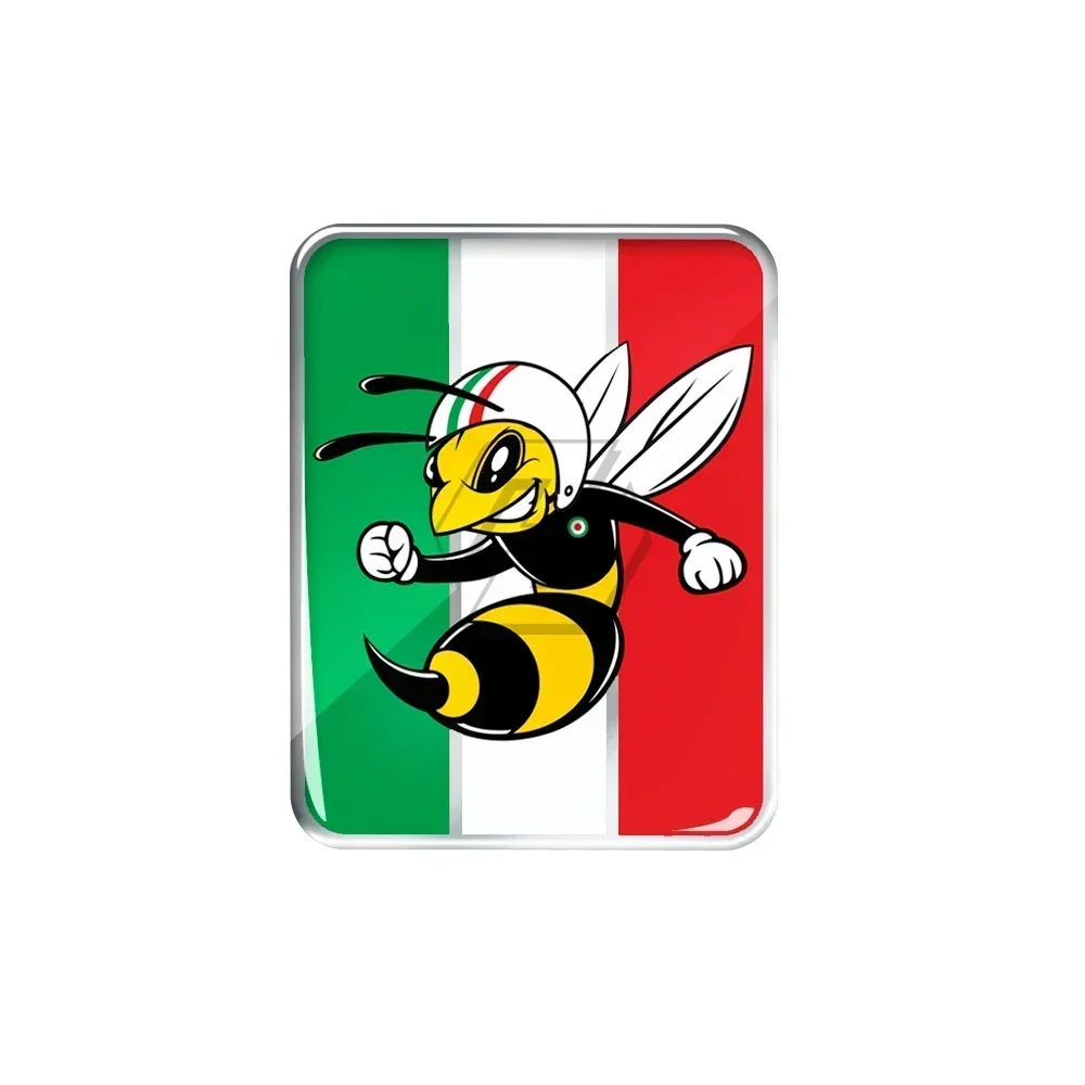 For Vespa Logo Decal Front Badge Overlay Italian Flag Mio Wasp 3D Decals Sticker GTS GT ET PX