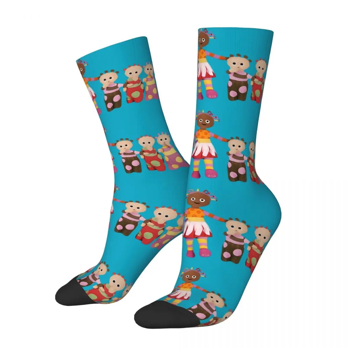 Funny Crazy compression Together Sock for Men Hip Hop Vintage I-In The Night Garden Happy Quality Pattern Printed Boys Crew