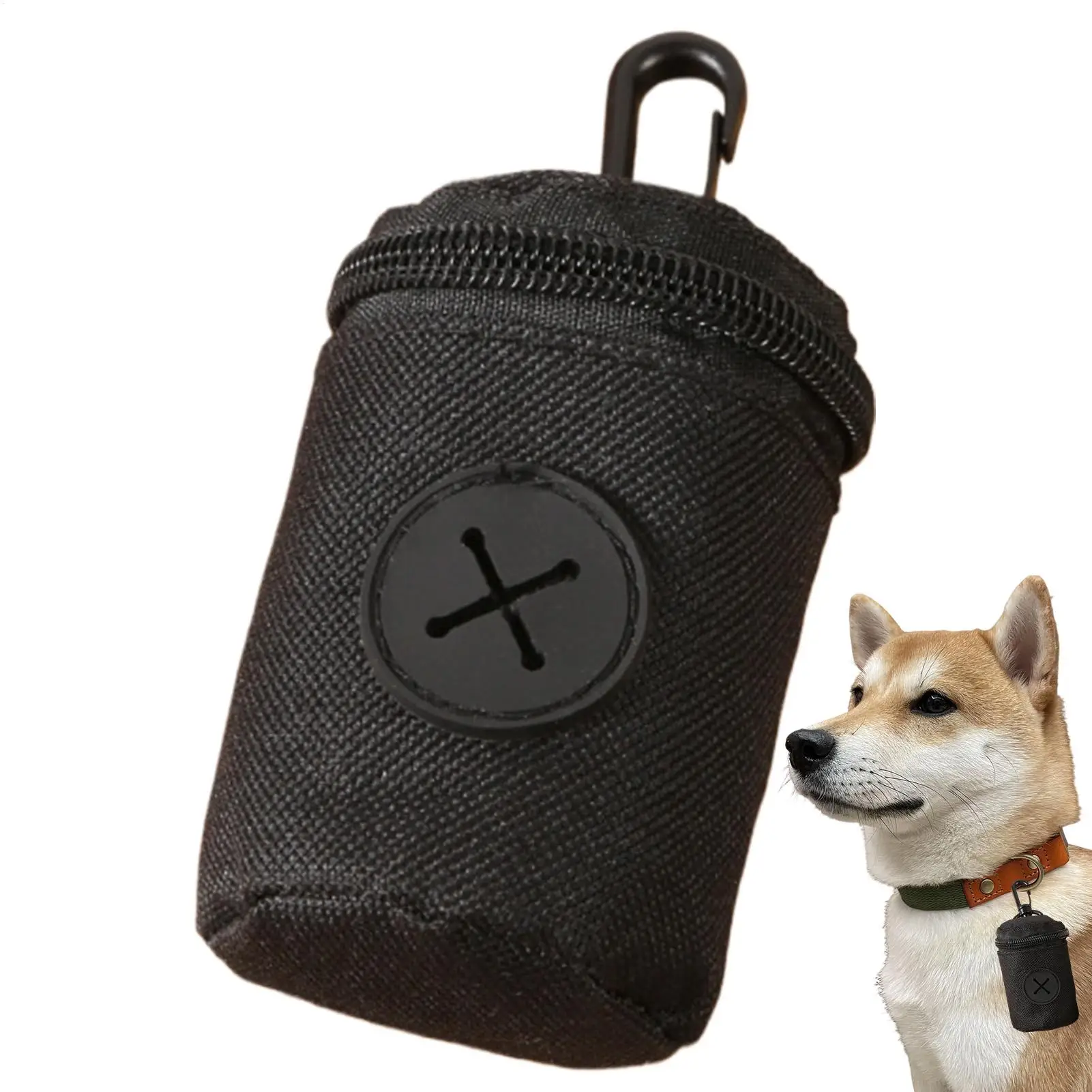 Soporte para Bolsas de Desechos de Perro con Cierre de Cremallera, Bolsa Pequeña para Bolsas de Caca de Mascotas, para Cachorros y Perros de Raza Pequeña, Mediana y Grande, para el Hogar