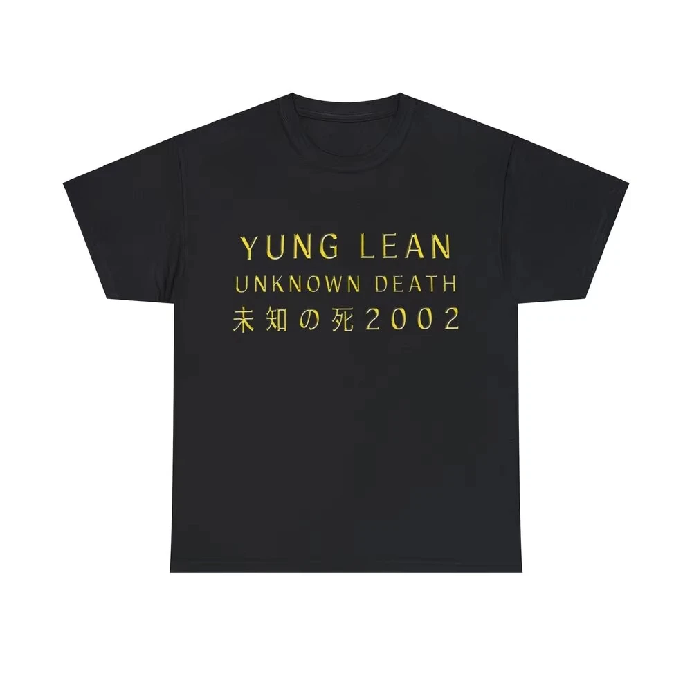 Yung Lean Unknown Death 2002 Album Tour Merch Tee Music Hip Hop Trendy T-Shirt Men Women Summer T Shirt Clothing Streetwear Tops