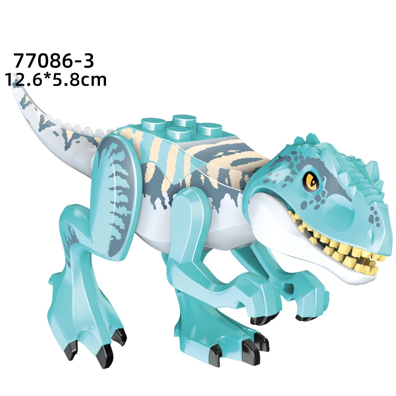 Bloques de construcción de dinosaurios jurásicos Indominus Rex DIY figuras de acción de tiranosaurio modelos juguetes para niños regalos de animales