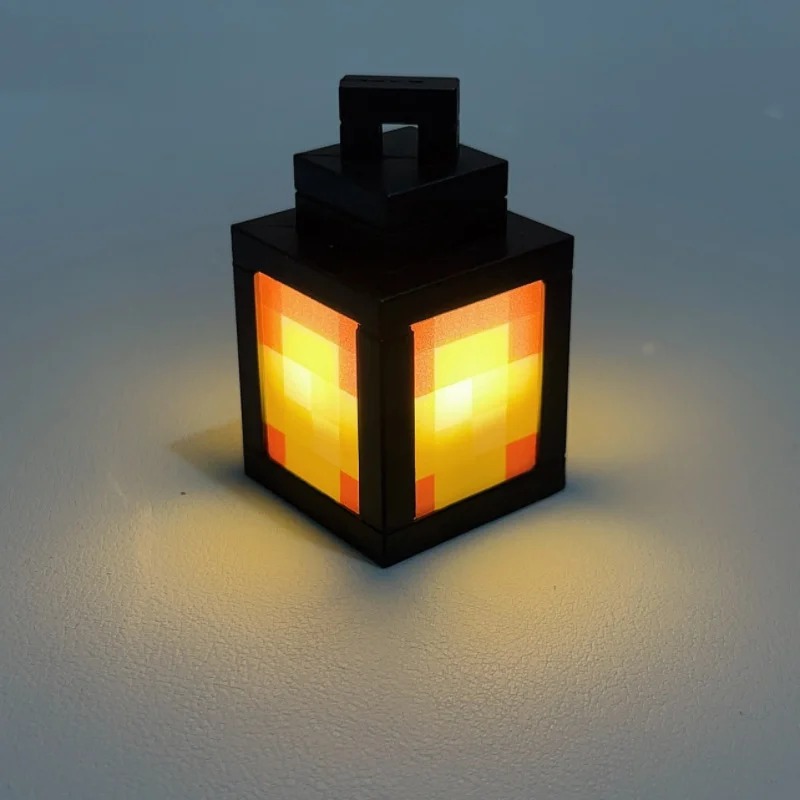 2026 Pixel Style Night Light Portable Lantern Tabletop Ornament 16 Colors RGB Remote DIY Interior Decoration Atmosphere Light, image 7