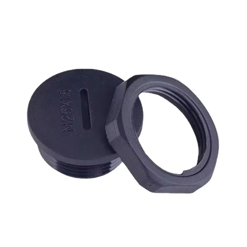 Hex Nut Nylon Plastic Male Thread Blanking Plugs M12-M32 Waterproof Dustproof Sealing Plug Black White 10Pcs