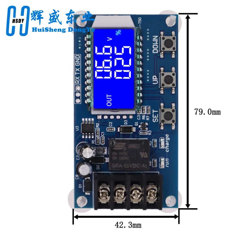 6-60v 10A Loodzuur Solar Accu Lading XY-L10A Controller Module Bescherming Boord oplader Tijd Schakelaar batterij Capaciteit