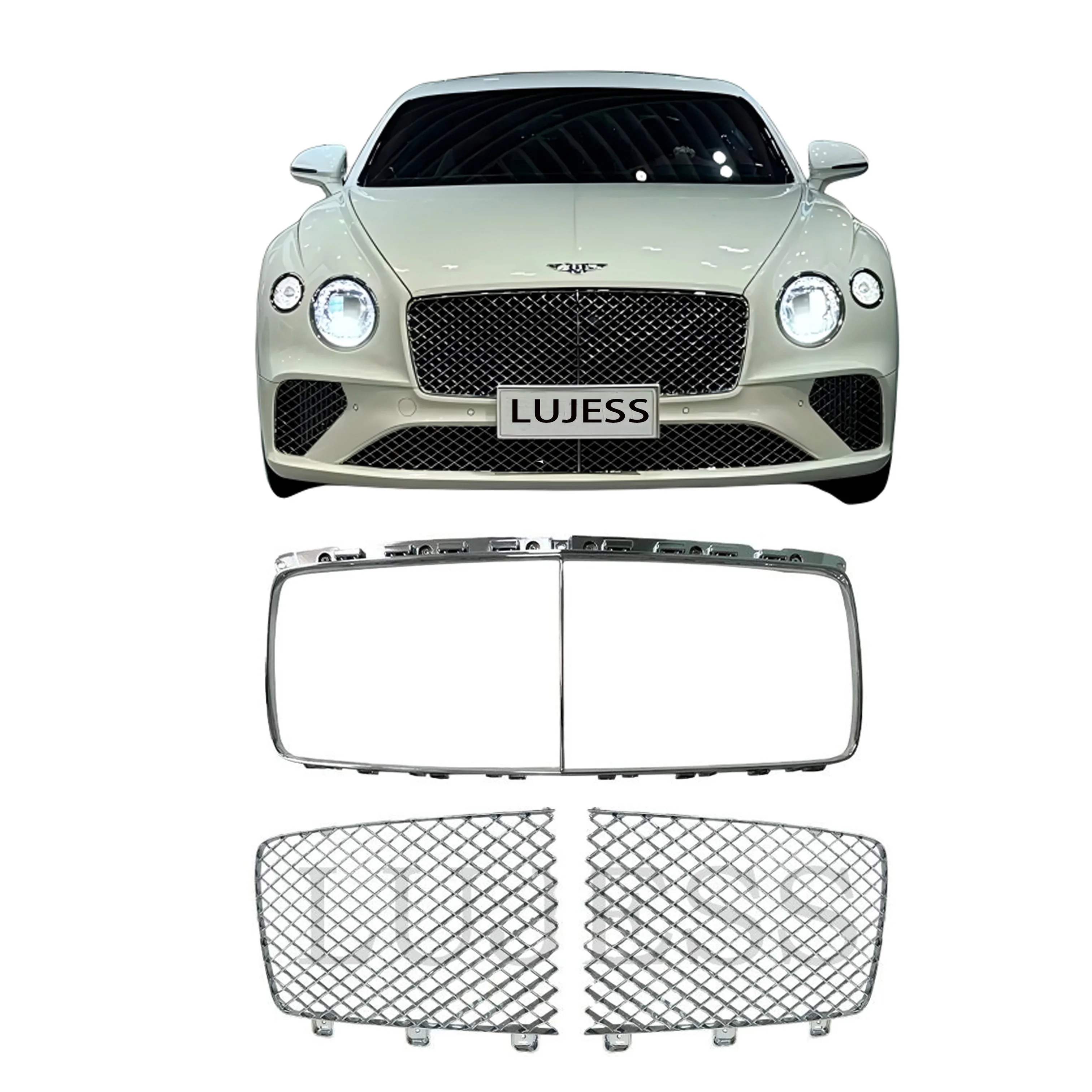 

Car Part for Bentley Continental GT Front Bumper Grille OEM 3SD853597 3SD853598 Original 2021 Chrome Black Radiator Grille Mesh