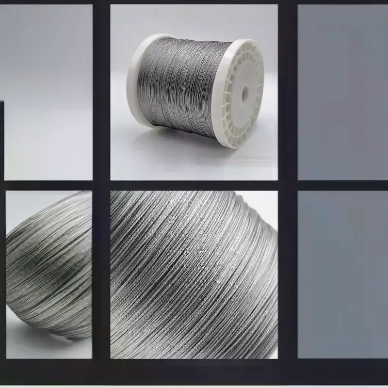 50m/196ft Stainless Steel Wire Rope With 50 Aluminum Crimps, 7x7 Strand Core 304 Cable For Outdoor Hanging, Clotheslines, Garde