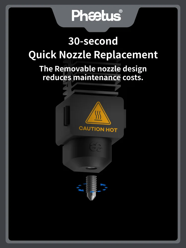 Phaetus للطابعة Bambu Lab A1/A1mini الجديدة Conch M4 Hotend مع فوهة معطف نهاية قابلة للفصل 0.2/0.4/0.6/0.8 مللي متر #3