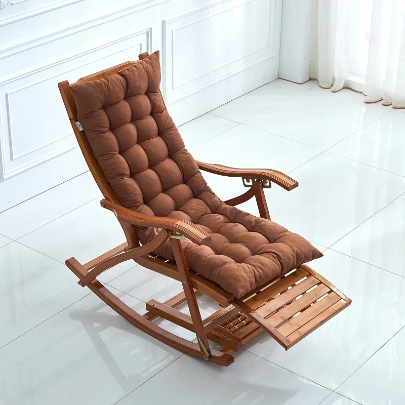 Bamboo rocking chair home balcony rocking chair recliner adult lunch break siesta lazy casual wood old man happy chair