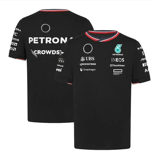 New hot selling F1 Williams team extreme sports casual T-shirt for summer 2024, quick drying breathable short sleeved Top