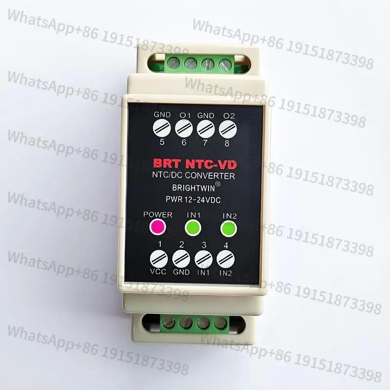 Isolated 2-channel 10K NTC to 0-10V Converter 0-100℃ 100K NTC to Voltage Signal Conditioner  B3435 B3950 12-24V Power Supply