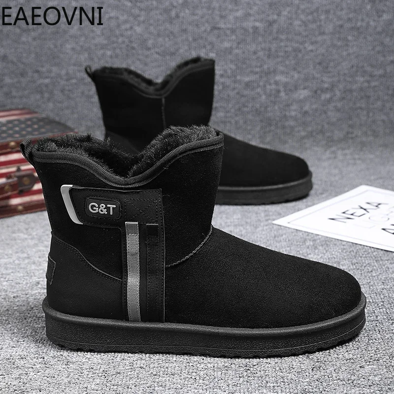 

Men's Winter Boots Outdoor Boot Round Toe Keep Warm Wear-resistant Lightweight Snow Shoes Personality Classic Casual Fashion