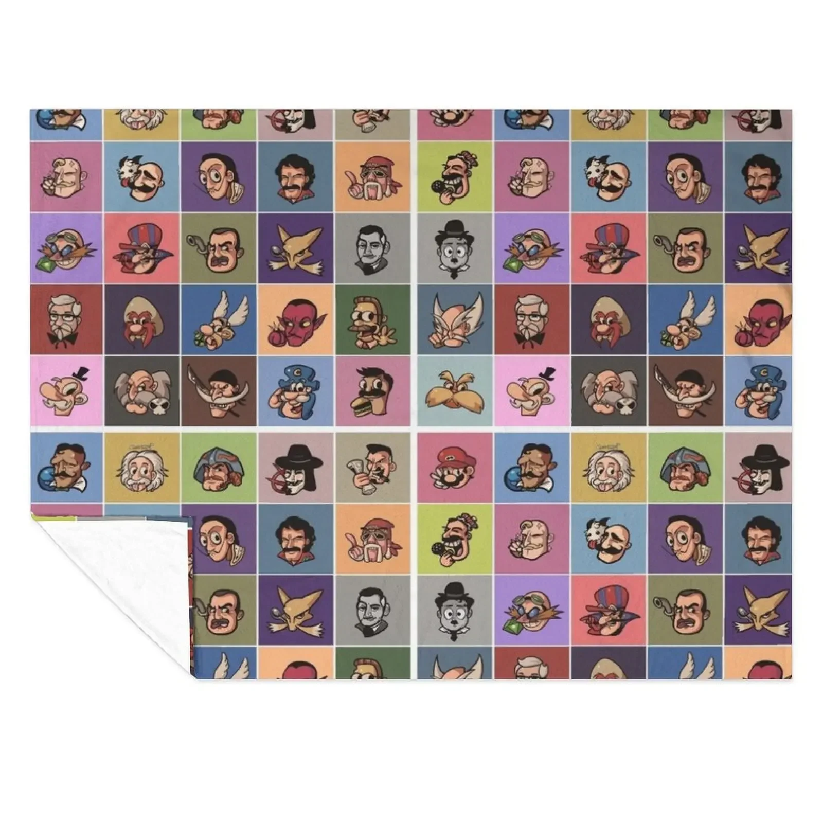

Movember Famous Mustaches Throw Blanket Cute Plaid Baby Summer Thermals For Travel Blankets
