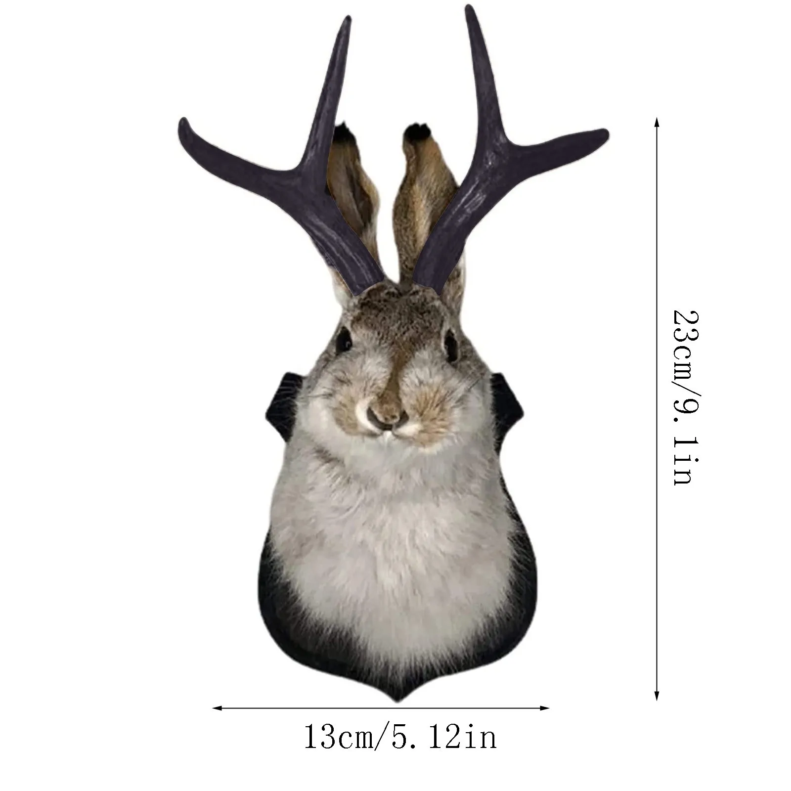 Easter Gift Bunny Head Antlers Wall Hanging Decoration Wall Decor Simulation Rabbit Specimen Resin Art Ornaments Jackalope Decor