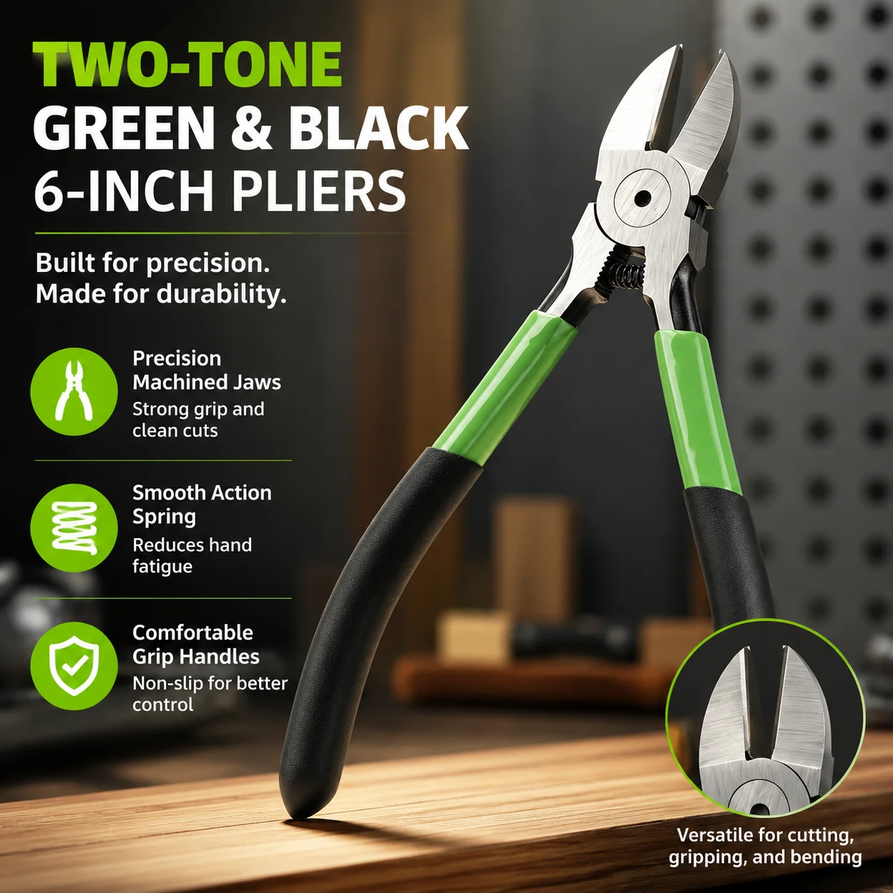 KANOYU Ultra-thin, extremely sharp water-jet pliers with high hardness, wire-cutting model, curved jaw pliers, industrial grade