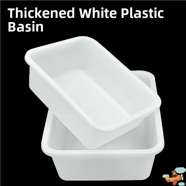 

Thiened Plastic Storage Box Kitchen Use Rectangular Uncovered Ice Tray Spicy Hot Pot Preservation Box White Color Rubber Ma...