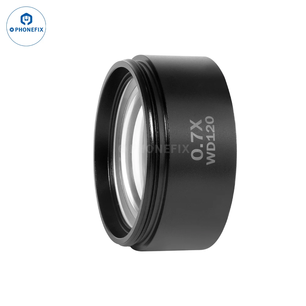 0.3X 0.5X 0.7X 2X 1X Barlow Lens Auxiliary Objects Lens  WD165 Mounting Thread Glass Lens For Stereo trinocular Microscope Part