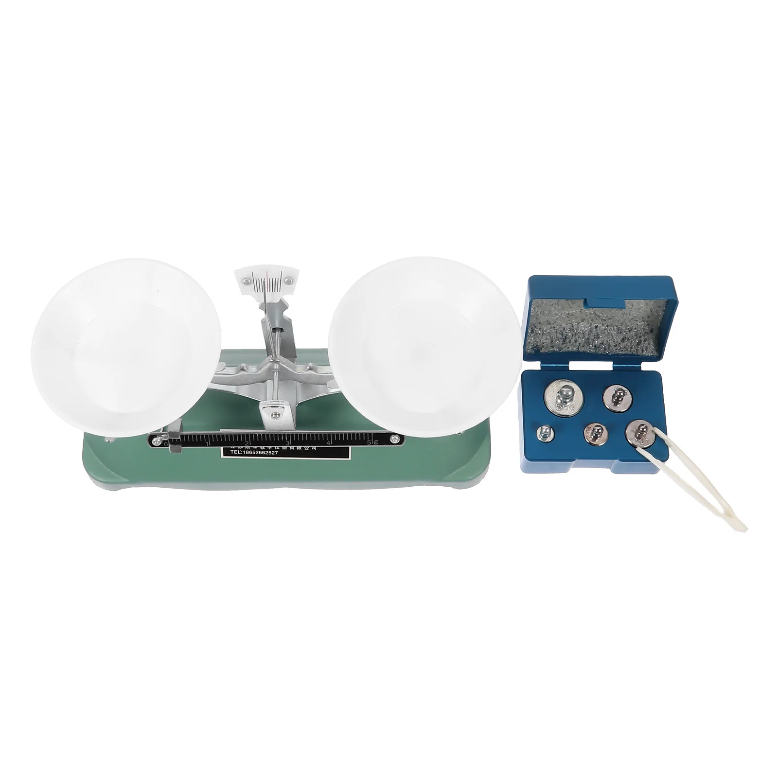 1 conjunto de balança educacional para laboratório de física escolar, dispositivo de pesagem preciso, função de centralização automática, graduações claras