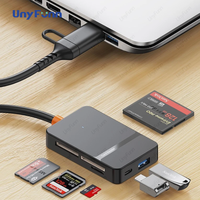 Memory Card Reader 8in1 USB Hub Type C to Micro SD TF MS CF Card Reader Camera Adapter for iPhone1516 iPad Mac PC Laptop Android