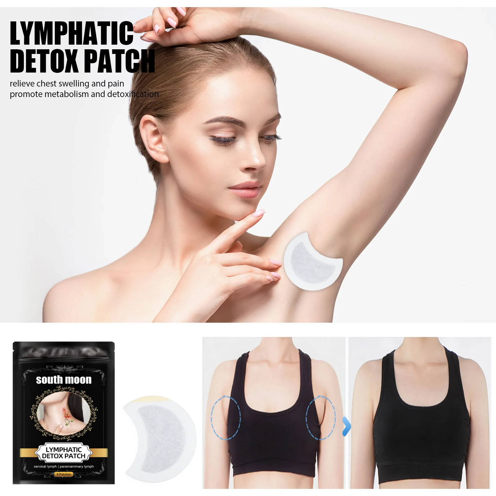 

Lymphatic Detox Patch Chinese herbal Anti-Swelling plaster Lymph Nodes Patch Breast Drainage Sticker for Armpits & Neck care