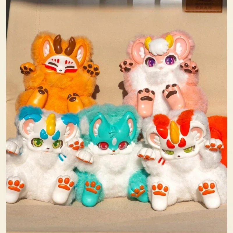 

Фантастический зверь, плюшевая загадочная коробка, слепая коробка, поворотная кукла на животе, фигурка куклы, игрушка-прилив, декоративный орнамент, подарок-сюрприз, женский