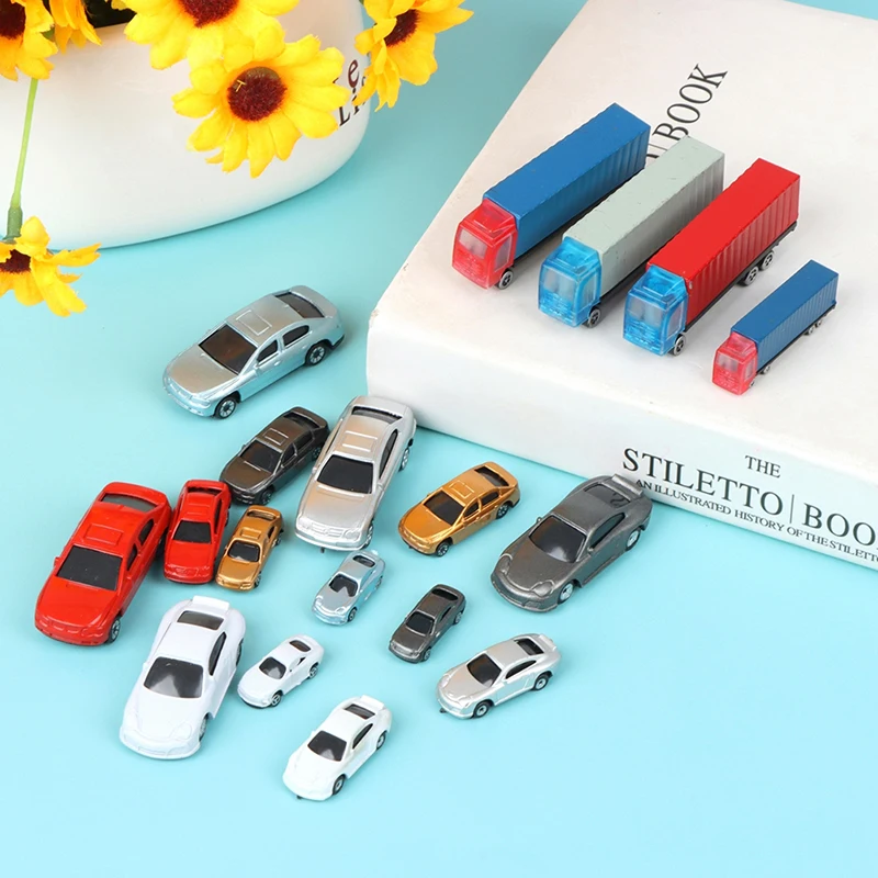 1:100-200 Dollhouse Miniature Car Truck Container Model Car Toy Doll Decor Toy Birthday Boy Gifts